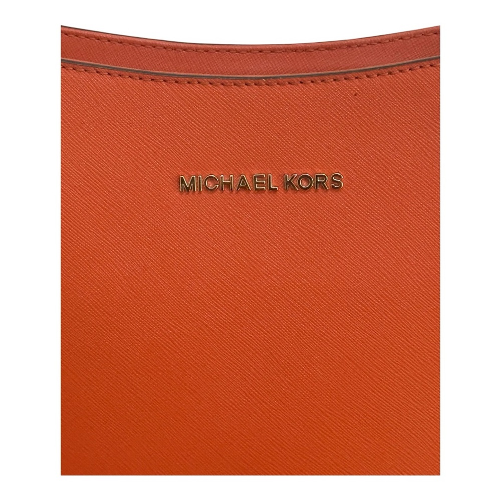 Authentic Michael Kors Saffiano Orange Leather Shoulder Crossbody Bag - Picture 10 of 16